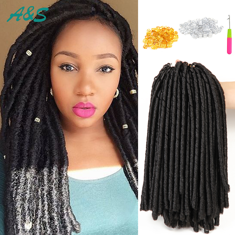 faux locs crochet hair extentions 14 ombre braids locs synthetic hair ...