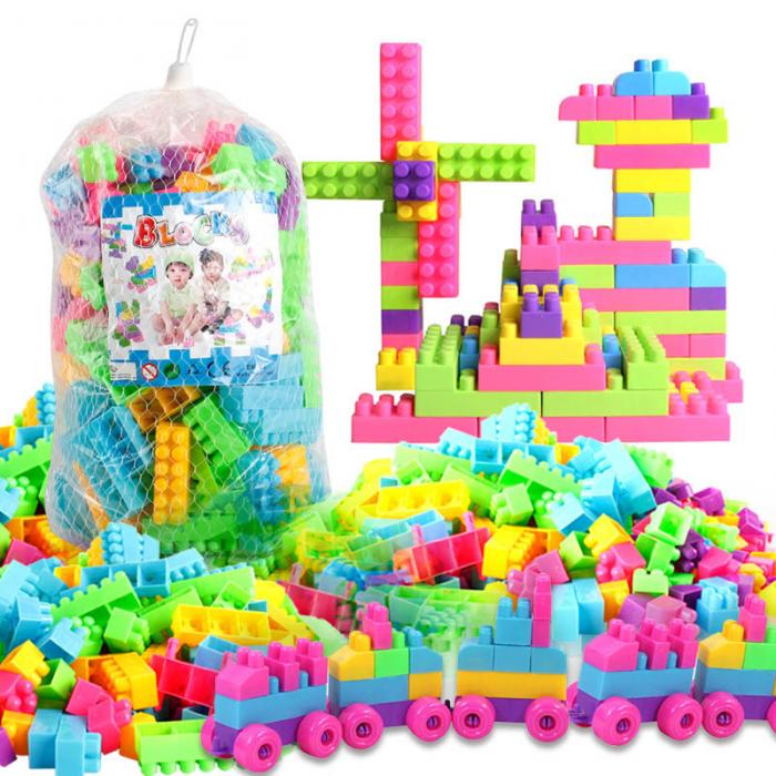 80Pcs Plastic Kid Children Puzzle Educational Building Blocks Bricks Toy