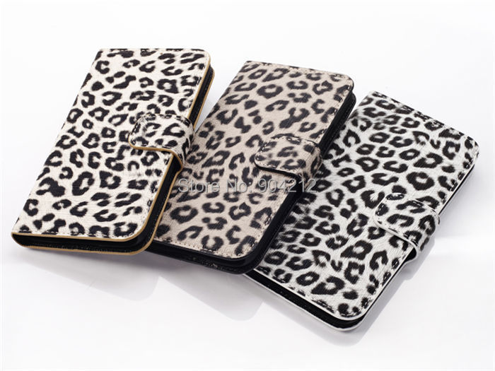 For Samsung Galaxy S3 S4 S5 S6 Note 2 3 4 Card Slot Stand Leopard PU Leather Case Wallet Cover