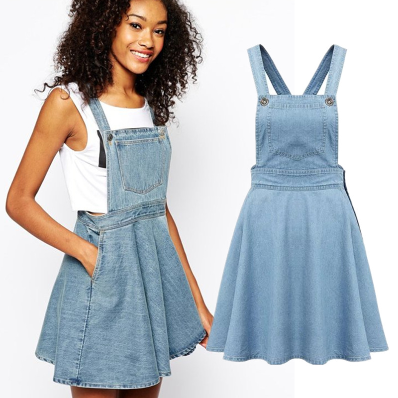 2016 summer preppy style hippie design light blue denim suspender skirt vintage overalls 2016 summer preppy style hippie design light blue denim suspender skirt vintage overalls