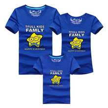 2016 Summer Cotton Short Sleeve Tshirt Family Matching Outfit Fmaily Look Plus Size T Shirt Tops For Women Men Baby Family Set