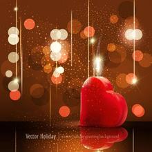 Photography Background Valentine’S Background Light Spot Red Heart Studio Photo Backdrops Background Vinyl