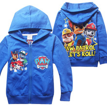 Hot Cartoon Boys Hoodies Long Sleeve Brand Children Clothing Zipper Pull Garcon Plush Baby Patrol Costume For Baby Boys 3-8 Age