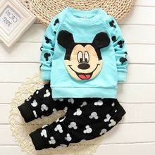 2015 new fashion clothing and girl s clothes children s micky cartoon long sleeved jacket pants