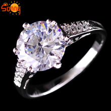 Size5 6 7 8 9 10 Jewelry white sapphire lady s 10KT white Gold Filled Ring