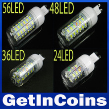220V/110V SMD 5730 G9 LED Bulb 9W 12W 15W 20W LED bulb 24 LEDs 36LEDs 48LEDs 56LEDs,Warm white/white LED corn lamp,free shipping
