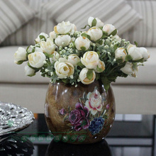Classic fashion rich rose decoration vase fashion flower set