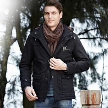 Winter Thickening Brand Trend New 2014 Outdoors Plus Slim Velvet Hooded Zipper Men s Clothing Jackets