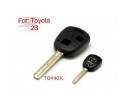 BRAND NEW Replacement Shell Remote Key Case Fob for TOYOTA With Uncut TOY40 BLADE 2 Button Length 45mm