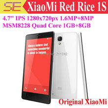 Original Xiaomi Red Rice 1S Hongmi 1S Redmi WCDMA 4.7″ 1280×720 Quad Core Qualcomm Mobile Phone 8MP Dual SIM Android 4.3 Miui V5