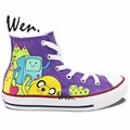 Wen Design Custom Hand Painted Shoes Adventure Time Men Women s High Top Canvas Sneakers Gifts