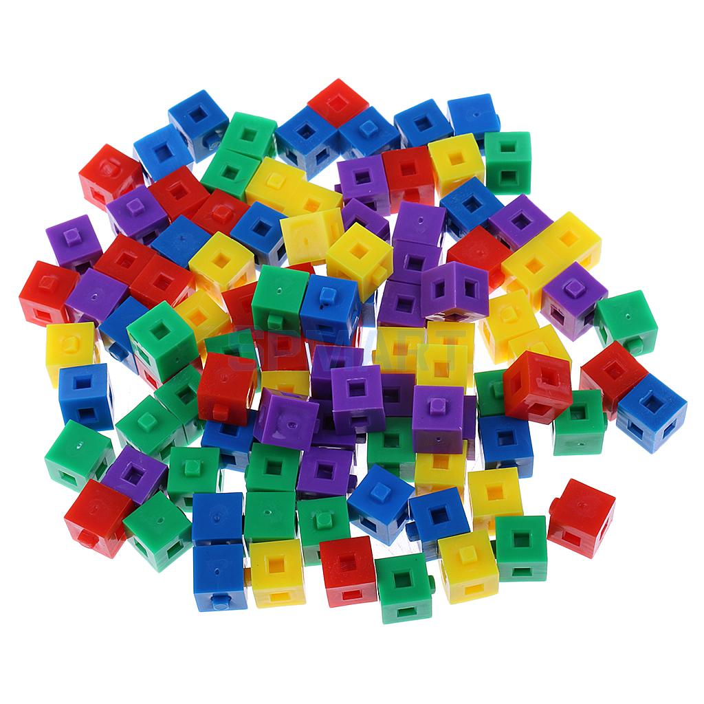 100x 1 cm Blocs Kit de Construction Empilage Cube Puzzles pour Enfants Jouet 