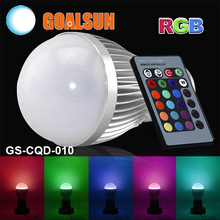 GS-CQD-010 Aluminum 230V 240V 110V 220V E27 5W RGB led bulb lamp Color change 5 watt Led lights for home decotation