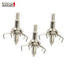 3PCs Lot Airsoft Outdoor Shooting Steel 32mm Archery Arrow Broadhead Hunting Military Sports Arrowheads For Compound