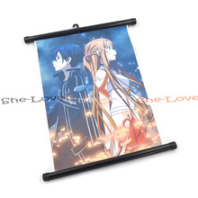 Japanese Sword Art Online Wall Poster Scroll Anime Home Decor Cosplay
