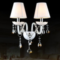 K9 top white Crystal Wall Lamp Candle Led E14 Bulbs double head Led E14 Bulbs white