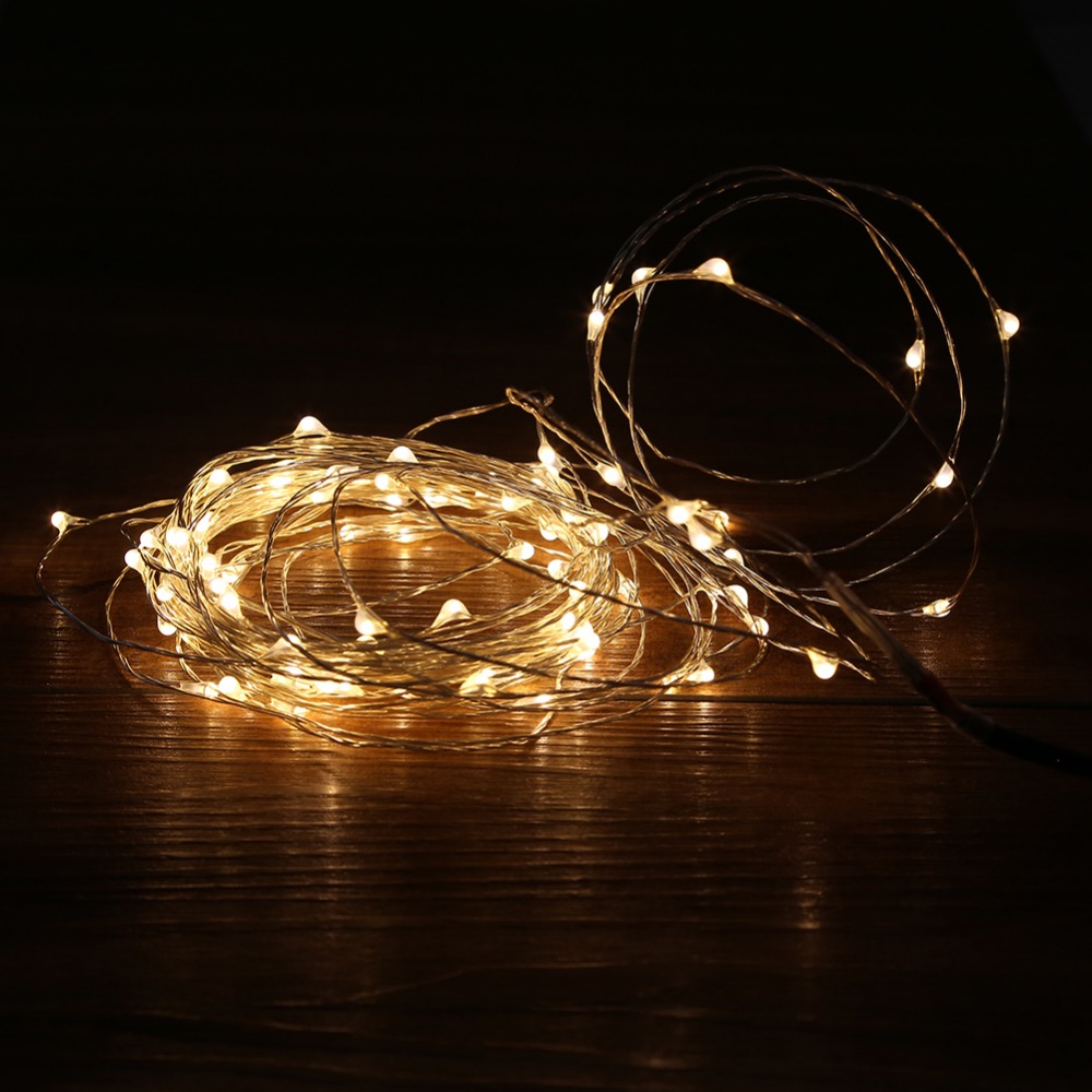 Купить 10 метров 100led Рождество фея свет теплый белый романтический ...