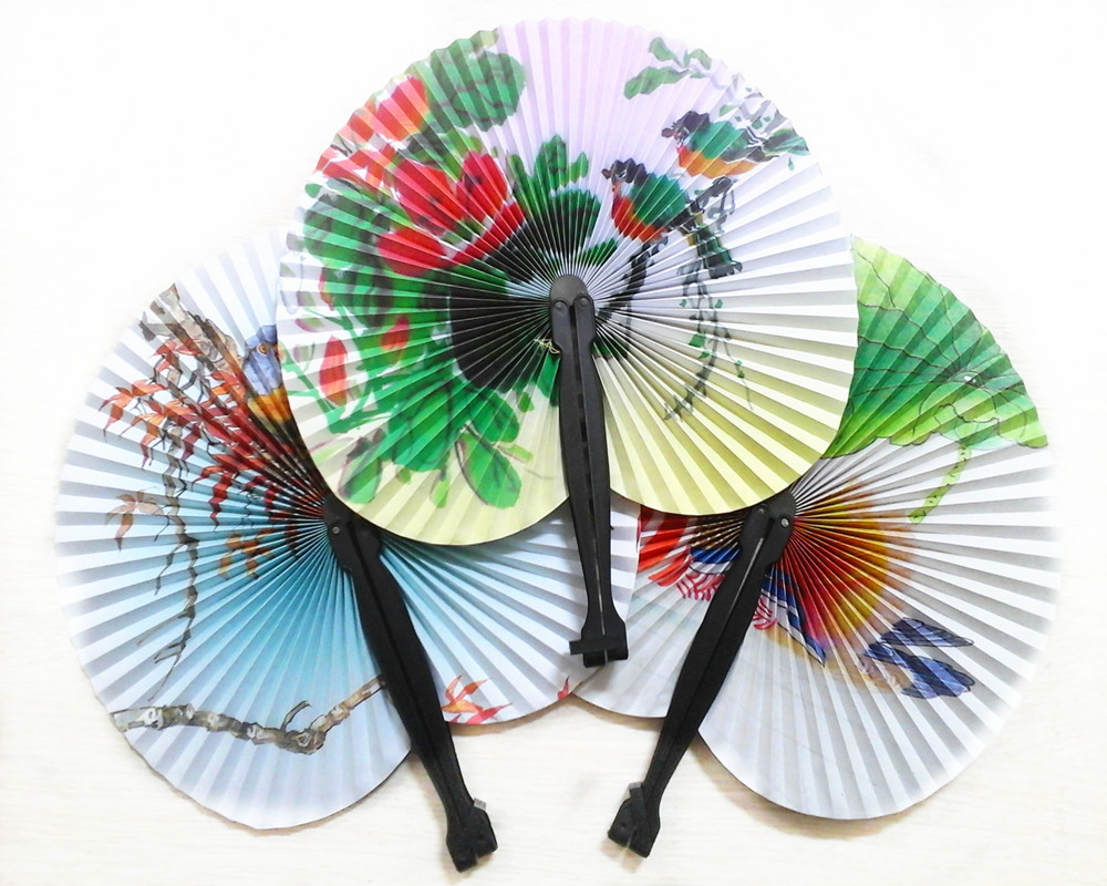 Wholesale Paper Fan Holiday Sale Paper Hand Fan Folding Wedding Party Supplies Colorful Wedding