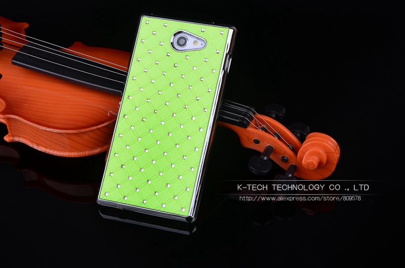 Shining Rhinestone Diamond Rubberized Matte Cover With Silver Chromed Skin Case For SONY XPERIA M2 Aqua S50h Mobile Phone Bags Shining Rhinestone Diamond Rubberized Matte Cover With Silver Chromed Skin Case For SONY XPERIA M2 Aqua S50h Mobile Phone Bags