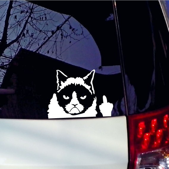 Drop shipping whimsy The Bad cat reflective fashion cars motorcycles funny stickers decal styling accessories decoration