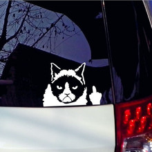 free shipping whimsy The Bad cat reflective fashion cars motorcycles funny stickers decal styling accessories decoration S-075