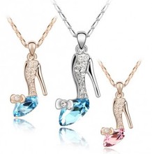 Crystal accessories crystal necklace dream crystal shoes pendant – crystal shoes necklace b146