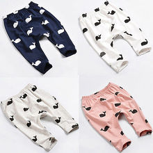 Baby Kids Girls Boys Cute Whale Printed Cotton Soft Pants Children Trousers Leggings