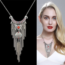 Big-name fashion female clothing accessories selling 2015 tassel necklaces long necklace