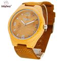 iBigboy Bamboo Wooden Watch Men s Quartz Watch Leather Strap Wrist Women Brand Watches For Men
