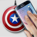 Captain America qi Wireless Charger charging pad For samsung galaxy s6 s6 Edge for Google LG