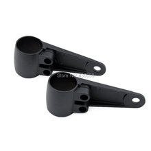 Motorcycle Pair Black Universal Side Mount Headlight Bracket For Harley Bobber Custom Cafe Racer