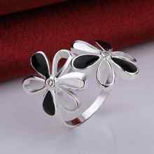 Lose Money Promotions Wholesale 925 silver ring 925 silver fashion jewelry two flower fenska Ring SMTR631