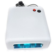 Free shipping 36W White and pink UV Lamp 220-240V Gel Curing Nail Art (EU Plug) with 4pcs 365nm UV Bulb nail tools
