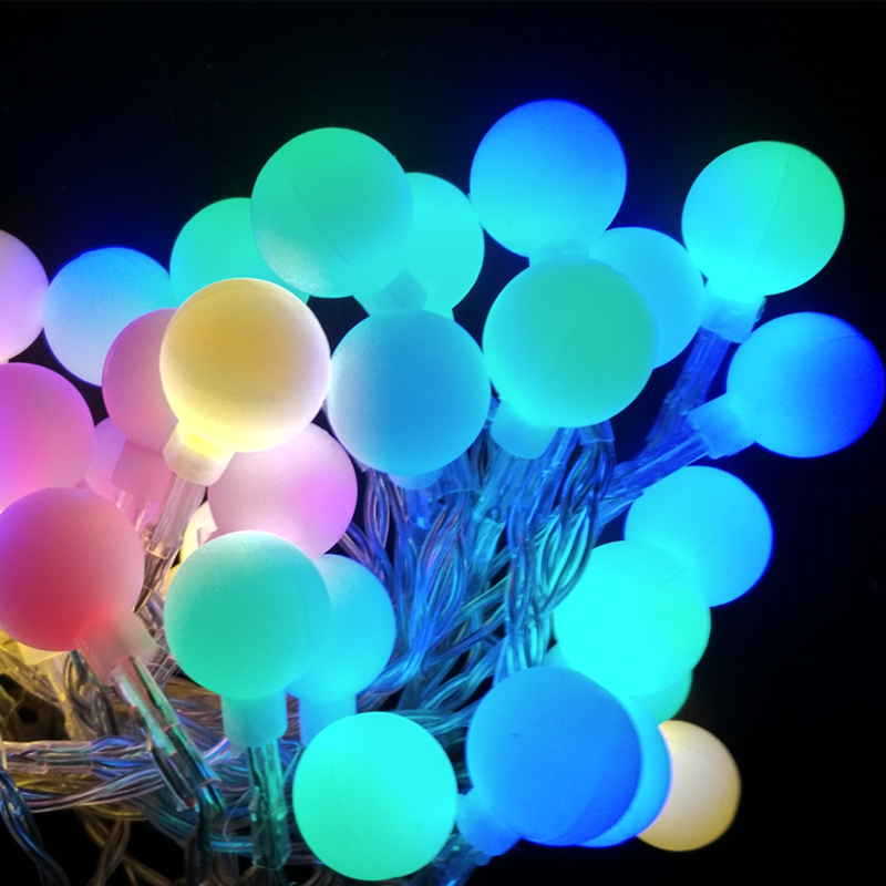 Ball Multicolor LED String Lights Indoor 10M 100led LED Rope Christmas Garlands Holiday Light ...