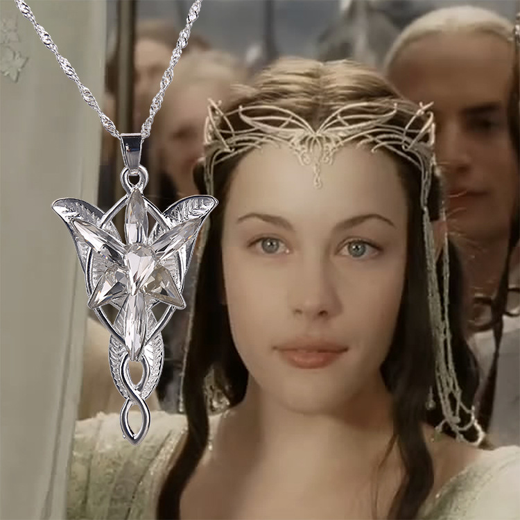2015 Movie Jewelry Hobbit Elves Princess Aragorn Arwen Evenstar Pendant Twilight Star Lord Of The Hobbit