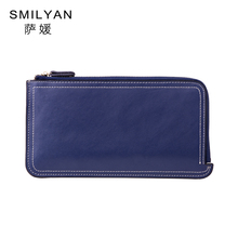 Smilyan solid genuine leather women coin wallets purses bag small fashion coin passport wallet card holder