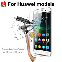 High Quality Ultra-thin Real Tempered Glass Screen Protector For Huawei Ascend P6 P7 P8 for Honor 3C 3X 4C 6 Plus Mate 7 Y520