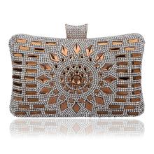 NEW diamond silver evening bags top quality gold clutch bag blue bag party wedding bridal purse