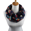 Brand new Fashion Loop Shawl Vintage Owl Print Ring Scarves Women Winter Infinity Scarf Echarpe Foulard