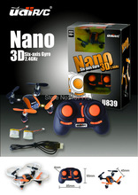 Free shipping New Arrival UDI U39 Nano 6 Axis 3D 2.4G 4CH Micro RC Quadcopter RTF