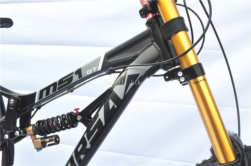 Bicicleta SHIMANO M455 Oil suspension Aluminium Alloy Soft-tail Frame Full Suspension Downhill Mountain Bikes 2617