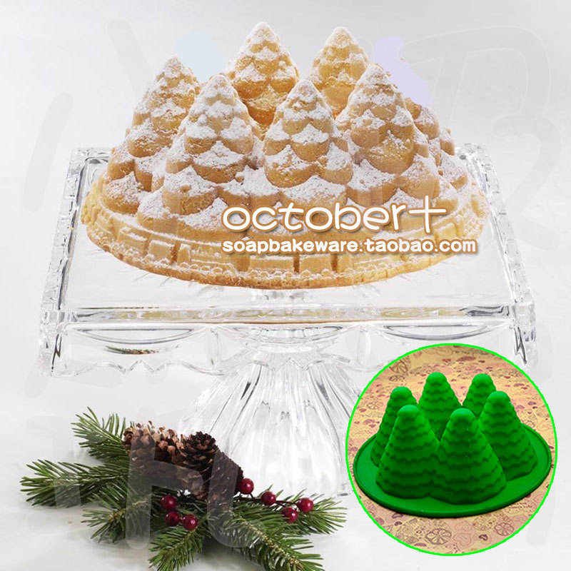 3d silicone 6 cavity tree mold silicone cake mould 3d silicone 6 cavity tree mold silicone cake mould