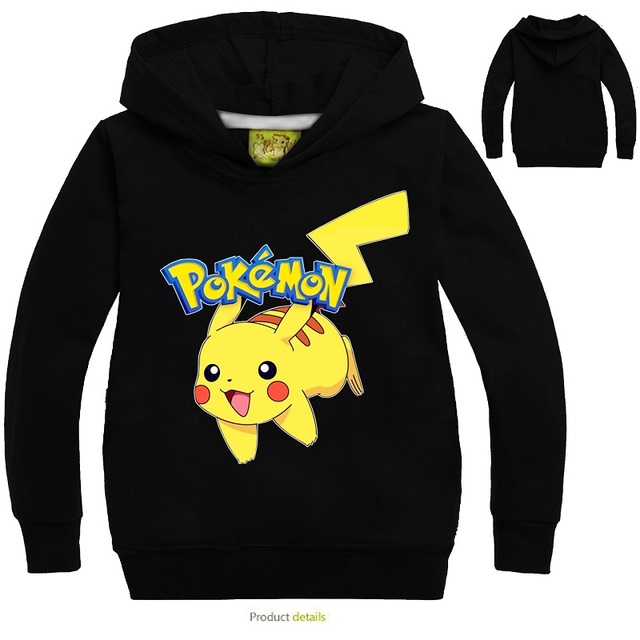 2016 детские Толстовки Новых Персонажей Мультфильма Pokemon Кофты Для Мальчиков И Девочек Весна Осень Hodded детская Одежда