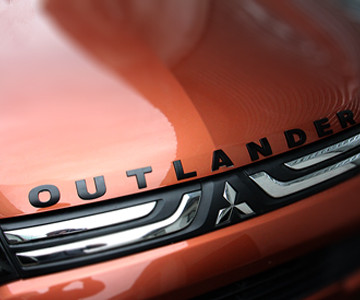 High quality Car 3D Outlander Plating Zinc Alloy hood badge emblems 9pcs for MITSUBISHI Outlander