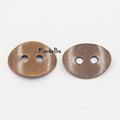 Brass Button Clasps Nickel Free Red Copper about 10mm wide 14mm long 1mm thick hole 1mm