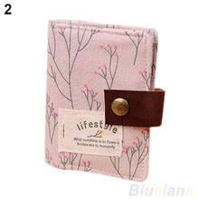 20 Slots Floral Credit ID Card Wallet Purse Holder Pouch Coin Bag Storage 1JX1