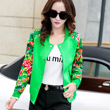 Women Outwear Jacket 2015 Autumn Brand Chaquetas Mujer Casual Cotton Print Loose Jaqueta Feminina Women Outwear