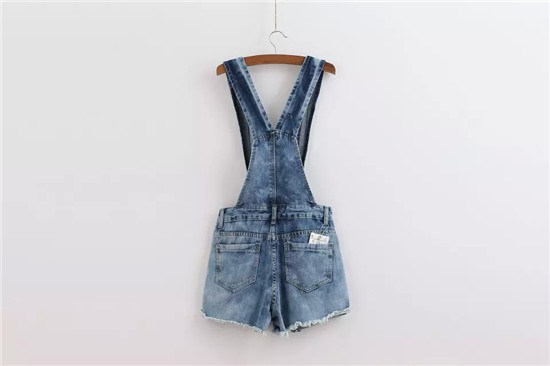 Women ripped denim jumpsuits shorts washed fashion summer spring sexy rompers girl's streetwear overalls plus size xl 