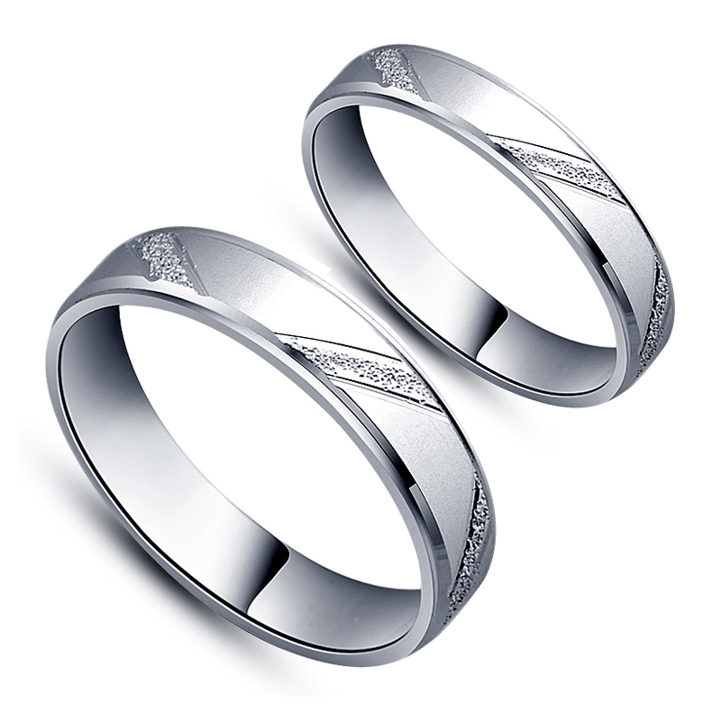Valentines Gift Real 925 Pure Silver Couple Lovers Rings For Men And Women Platinum Plated Wholesale