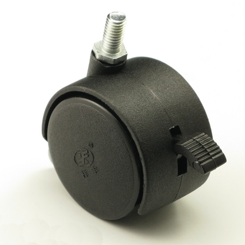 Description Picture 3 of item4PCS Black Plastic Replacement Brake Silent Swivel Casters Office Chair Sofa Wheels Rolling Roller Caster Furniture Hardware